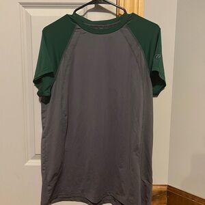 Rawlings Men's Green and Gray Athletic Shirt
